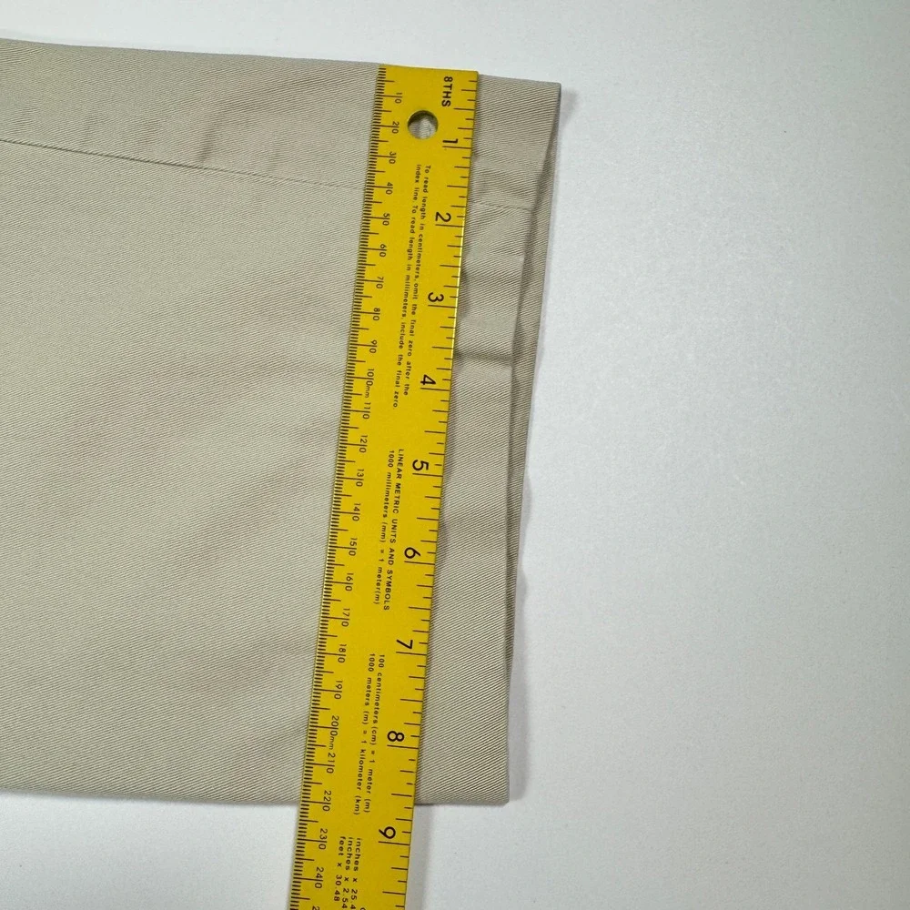 VTG Polo Ralph Lauren Mens Preston Chinos Pants 34x30 Khaki Flat Front Cotton